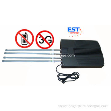 Cdma / Gsm 3g High Power Jammer Blocker Est-808ld For Conference Room